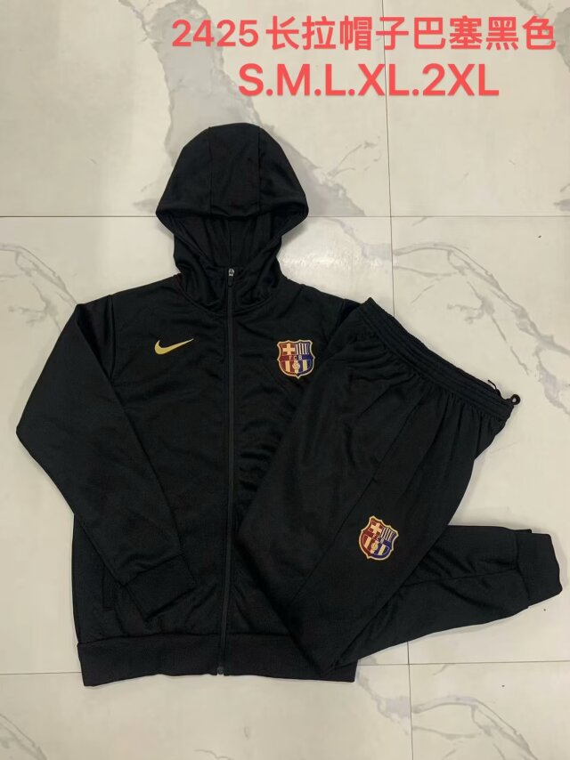 AAA Quality Barcelona 24/25 Hoodie Tracksuit - Black